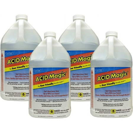 Muriatic Replacement Acid, 4 Pack of 1 Gallon Bottles