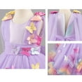 thumbnail image 6 of Girls Long Sleeve Dress Pageant Princess Tulle Dress for Kid Tiered Birthday Party Wedding Bridesmaid Flower Girl Dresses Purple 3-4 Years, 6 of 6