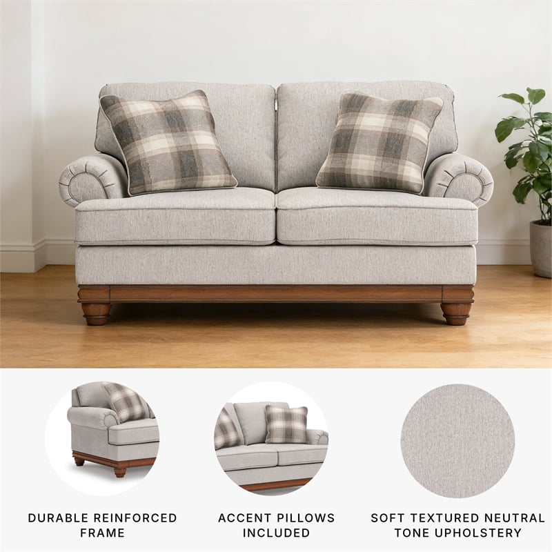 Signature Design by Ashley Stoughton Beige Loveseat
