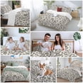 thumbnail image 6 of Sage Green Leaf Bedding 3 Piece Duvet Cover Set California King, Vintage Farmhouse Boho Pastoral Tribal Soft Microfiber Comforter Cover with Zipper Closure & Pillowcases, FadeResistant Quilt Cover, 6 of 9