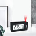 thumbnail image 4 of Reloj despertador de proyección portátil, configuración, pantalla LCD, reloj electrónico, Control de sonido, retroiluminación para escritorio, Negro Sunnimix Proyector Despertador, 4 of 8
