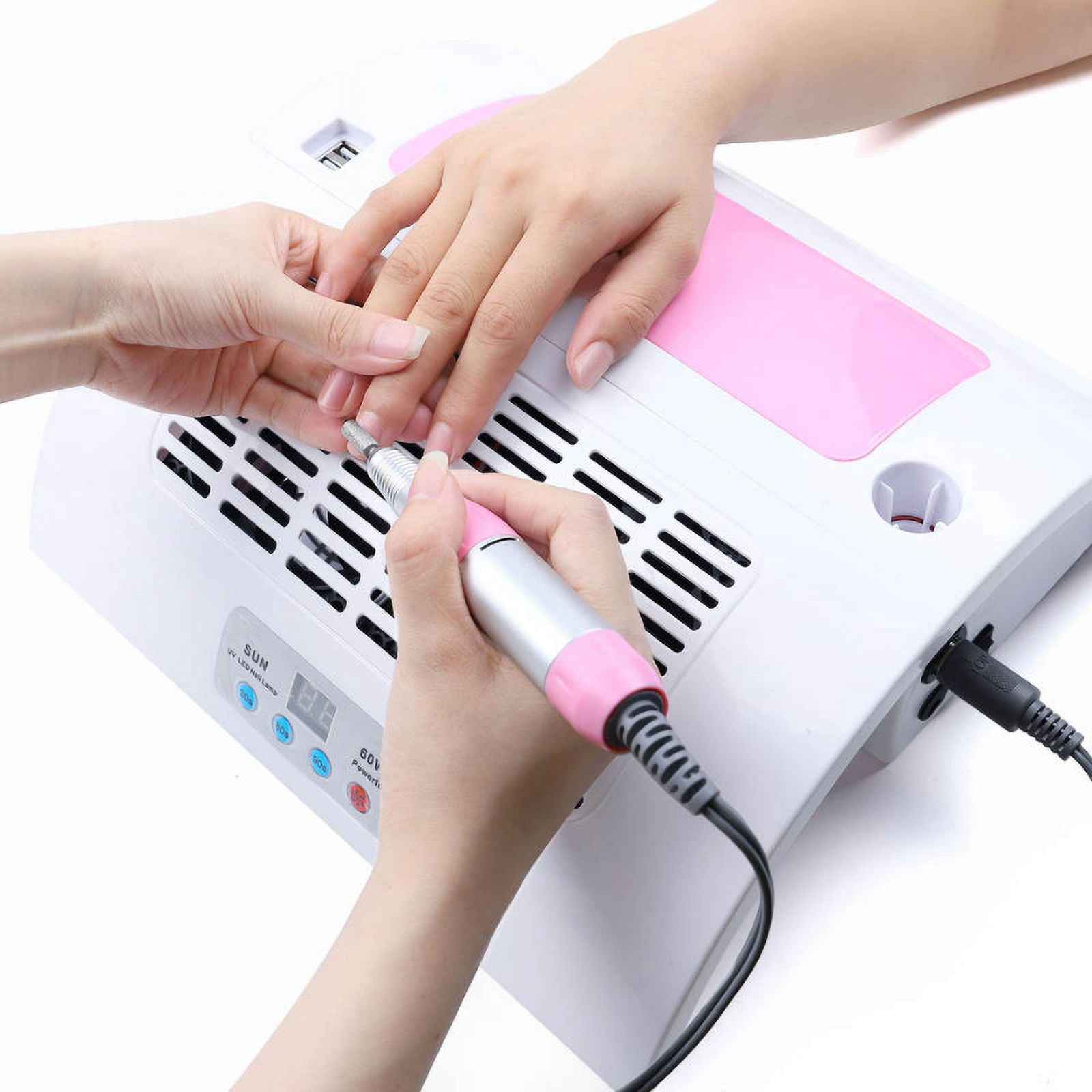 UV Led Nail Lamp Gel Polish Dryer Electric Drill Machine Nail Dust Collector Fan Vacuum Cleaner Multifuncion Manicure Machine ,Efficient Heat Dissipation