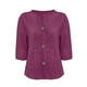 thumbnail image 4 of mfyjkho Tops Para Hacer Ejercicio Para Mujer, Camisetas Holgadas Que Combinan Con Todo Para Mujer Tops Con Cuello En V Y Botones Para Mujer Tops Para Hacer Ejercicio L, 4 of 6