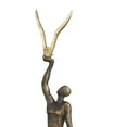 thumbnail image 5 of 6" x 28" Silver Polystone People Sculpture with Stainless Steel Accents, by DecMode, 5 of 9