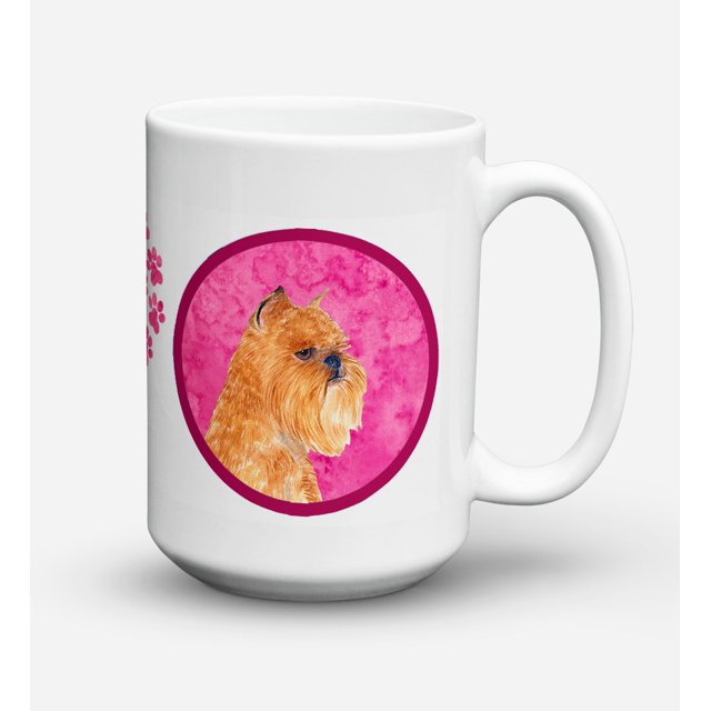 ""Caroline'S Treasures Ss4770-Pk-Cm15 Taza De Café De Cerámica Para Microondas, Grifo De Bruselas, 15 Oz, Multicolor""