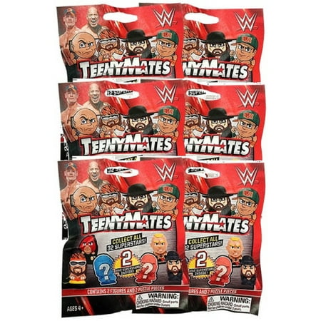 TeenyMates WWE Series 1 Mini-Figures 6-pack - Walmart.com