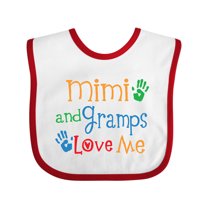 Inktastic Mimi and Gramps Love Me Boys or Girls Baby Bib