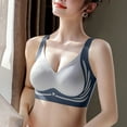 thumbnail image 5 of Hontri Bra Super Gather Bra Soft Comfortable Gather Bra Wireless Push Up Bra Lift Bra Women Lingerie Everyday Sports Bras Blue Xl, 5 of 5