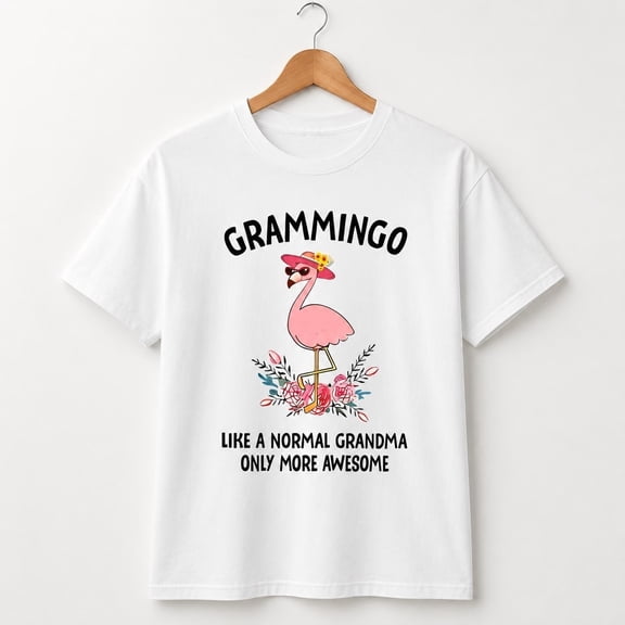 Grammingo Flamingo Graphic T-Shirt – Funny Grandma Gift Tee, Unisex Short Sleeve, S–4XL
