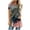 Multicolour, variant on Womens Tops Dressy Casual Summer Marble Print Short Sleeve Tshirt Trendy Crew Neck Loose Blouses Fitted Soft Shirts