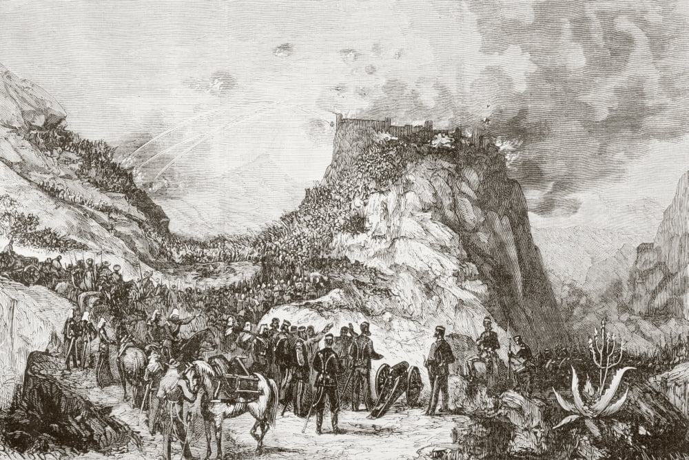 Capture Of The Abyssinian Fortress Of Magdala By The English Under Sir Robert Napier In April 1868 During The Expedition To Abyssinia From Lunivers Illustre Published In Paris In 1868 Canvas Art - Ken