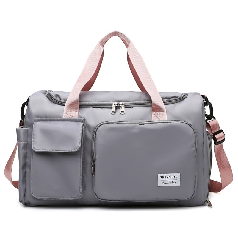 Sport Duffel Bag for Gym,Waterproof,Silver Ultralight Travel Duffel Bag for Women Men 
