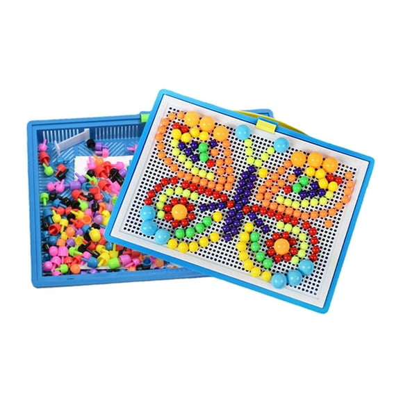 HILABEE Color Matching Mosaic Pegboard Early Educational Board Game for Party Favors 310 310 Pegs