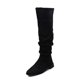 thumbnail image 2 of New Women Faux Suede Knee Length Boots Winter Warm Low Heel Casual Shoes, 2 of 4