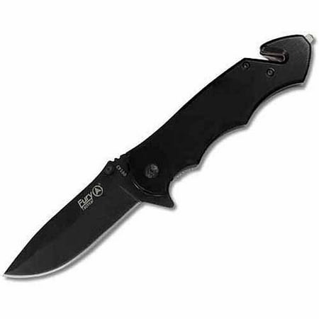 Fury TacAssist Folding Knife, All Black, Razor Edge Assisted Opener