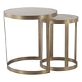 thumbnail image 1 of 2-Pc Marble Side Table in White, 1 of 3