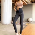 thumbnail image 3 of Mallas de compresión Macarena Pantalones capris yoga alto control de barriga Gris M, 3 of 8