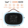 thumbnail image 2 of Calefactor eléctrico mini Teioe 800W, 3 modos, seguridad, azul cielo, 2 of 6