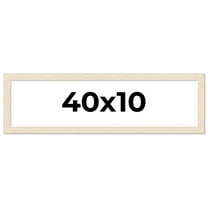 40x10 Frame White Barnwood Picture Frame - Modern Photo Frame Includes UV Acrylic Shatter Guard