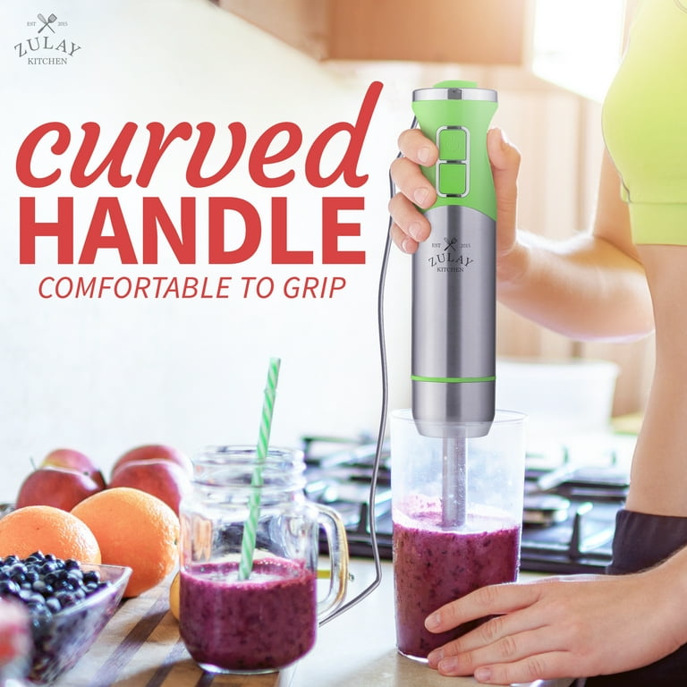 Cordless Multi-Speed Immersion Hand Blender with Attachments - Green –  MXMBLENDER