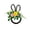 B, variant on POLISE Spaces Easter Bunny Wreath with Eggs and Bow, 10.2 Inch Spring Door Hanger for Front Door, Rustic Farmhouse Easter Decor for Wall Window Mantel, Green Faux Foliage Decoration