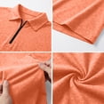 thumbnail image 5 of LTTVQM Quarter Zip Up Pullover for Men Collar Shirts Long Sleeve Golf Tops 2026 Spring Athletic Casual Workout Orange M, 5 of 6