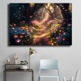 thumbnail image 4 of Mudket Canvas Wall Art Framed Ready to Hang Magical Firefly Forest Path Colorful Flower Butterfly Print, Wall Decor Canvas Artwork for Bedroom Living Room Room Office - 12"L x 8"W, 4 of 10