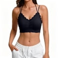 thumbnail image 2 of SOOMLON Bralettes for Women Wirefree Full Coverage Lace Bras Criss-Cross Cami Brassiere Comfortable Everyday Bralettes, 2 of 6