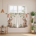 thumbnail image 3 of Easter Tier Curtains, Retro Rabbit Egg Tree Leaves Painting Spring Light Filtering Kitchen Curtains, 2Pcs Rod Pocket Half Window Treatments Panels for Sink Cafe Cabinet Basement 27.5x45 Inches, 3 of 9