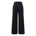 thumbnail image 3 of SNKSDGM Women's Plus Women's Pants Petite Length Black Pants for Women Work Casual High Waist Women's New 2025 Loose Wide Leg Large Size Casual Washed Button Micro Horn Jeans Women's Casual Pants, 3 of 3