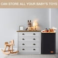 thumbnail image 3 of Laundry Hamper with Lid  DOFASAYI 120L Foldable Laundry basket with Bamboo Handles, Black, 3 of 5