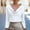 White, variant on Womens Clothes Solid Pile Up Collar Long Sleeve Button Shirt, Casual Loose Layered Top, Soft Cozy Blouse with Stacked Collar Design Blouses for Women Casual