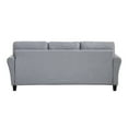 thumbnail image 4 of Hassch Linen Fabric Sofa 80 Inches Mid-Century Modern Couch 3 Seater Sofa, Upholstered Sofa with Rolled Armrest for Living Room, Apartment, Bedroom, Gray, 4 of 9