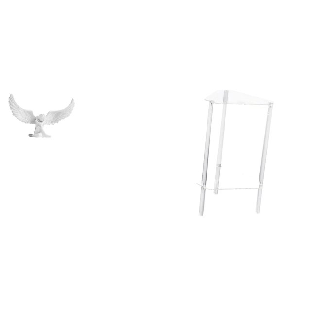 Figura de resina con minimalista de acrílico para mesa, escultura de ángel moderna para decoración del hogar, la oficina, el dormitorio y la sa