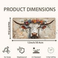 thumbnail image 2 of Cow with Colorful Flower Crown on Rustic Background Front License Plate,Metal License Plate,Funny Standard Plates Personalized Novelty Decorative For Men/Women/Boys/Girls Car 6×12 Inch, 2 of 7