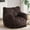 Brown, variant on Bean Bag Chair with Filling BeanBag for Adults with Armrest Comfy Corduroy Fabric Lounge Lazy Floor Chair with Memory Foam Filler Fluffy Bean Bag for Dorm Living Room Bedroom Green