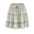 thumbnail image 4 of vigerkar Flowy Shorts for Women Ruffle Skorts Mini Skirts High Waisted Teen Gilrs Tennis Skort Summer Shorts Mint Green, S, 4 of 5