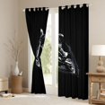 thumbnail image 3 of Castle Fairy Monochrome Motocross Curtains Pack of 2 (42x84 Each) for Teens, Dark Mud Track Curtains Blackout for Teen Bedroom, Black White, 3 of 6