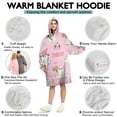 thumbnail image 5 of Wearable Oversized Blanket,Halloween Cute Ghosts with Boo Wearable Blanket Hoodie for Adults,Cozy Hooded Blankets with Super Pockets,Super Warm Fuzzy Pullover for Women & Men, 5 of 6