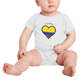 thumbnail image 2 of Colombia Flag Heart Love Cute Baby Clothing Bodysuits Boy Girl Clothes, 2 of 5
