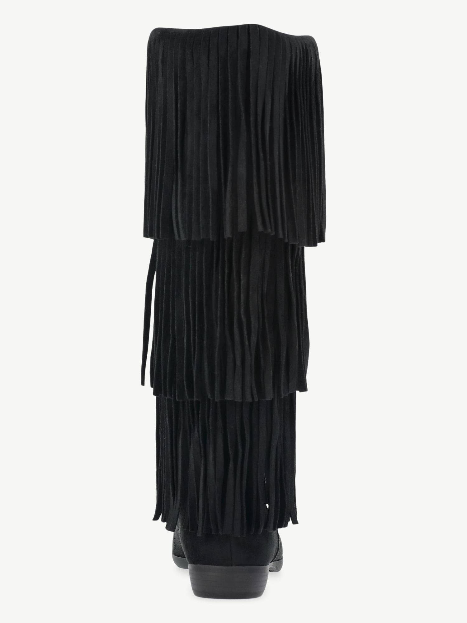 No Boundaries Tall Faux Suede Fringe Boots, Women's