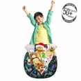 thumbnail image 3 of Dragon Storage Toy Bag Chair, Space Thematic Hand Drawn Pattern Universe Ship Dino Characters Planets Sketchy, Stuffed Animal Organizer Washable Bag, Small Size, Multicolor, by Ambesonne, 3 of 3