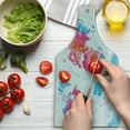 thumbnail image 3 of Geography Cutting Board, Watercolored World Map Continent and Ocean Names Written, Decorative Tempered Glass Cutting and Serving Board, in 3 Sizes, by Ambesonne, 3 of 5