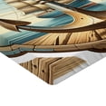 thumbnail image 2 of Ambesonne Nautical Fitted Sheet, Vintage Maritime Anchor, California King, Pale Brown and Soft Blue, 2 of 3