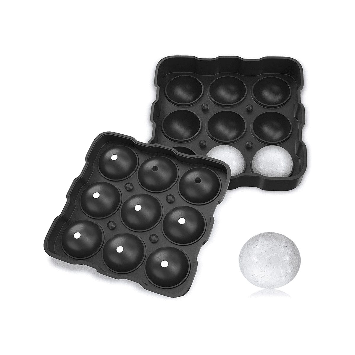 Advanced Ice/Cake Ball Maker, Ice Mold, 9 Ball Ice Trays Can Make 3