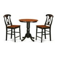 thumbnail image 2 of East West Furniture EDKE3-OAK-W Eden Counter Height Pub Table & 2 Dining Chair, Oak, 2 of 3