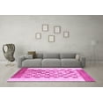 thumbnail image 3 of Ahgly Company Indoor Rectangle Checkered Pink Modern Area Rugs, 6' x 9', 3 of 4