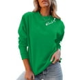 thumbnail image 6 of VILOVE Women St. Patrick's Day Sweatshirts Lucky Clover Sweatshirts Irish Shamrock Pullover Long Sleeve Graphic Tops, 6 of 8