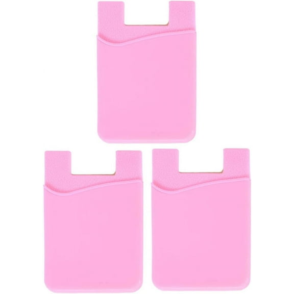 Silicone Phone Case Adhesive Phone Wallet, Ultra Thin Stick-on Silicone Phone Credit Holder Cell Phone Pouch Compatible for Smartphone Cellphone Purse Cellphone Purse