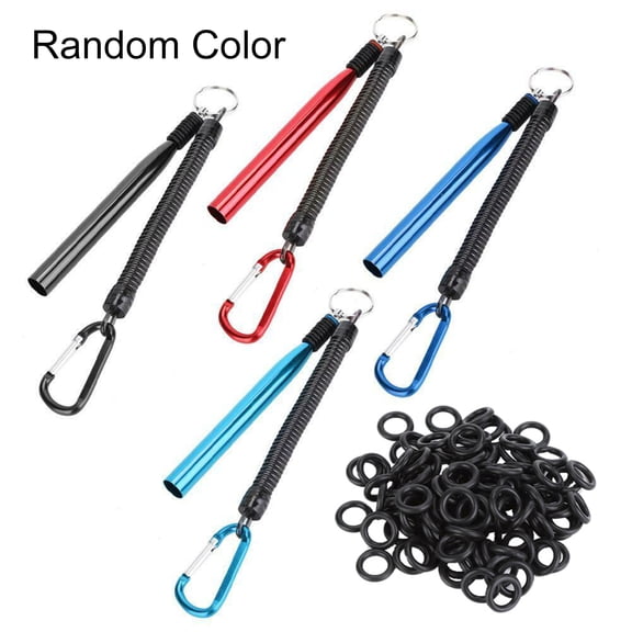 UDIYO Wacky Worm Rig Tool with 100 O-Rings for Soft Baits Lures Fishing Accessories